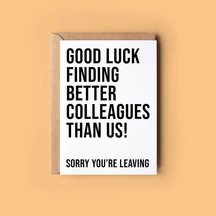 Quirky & Wonky Cards - Better Colleagues Than Us