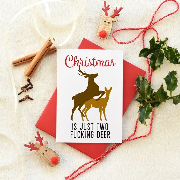 Quirky & Wonky Cards - Two Feckin' Deer