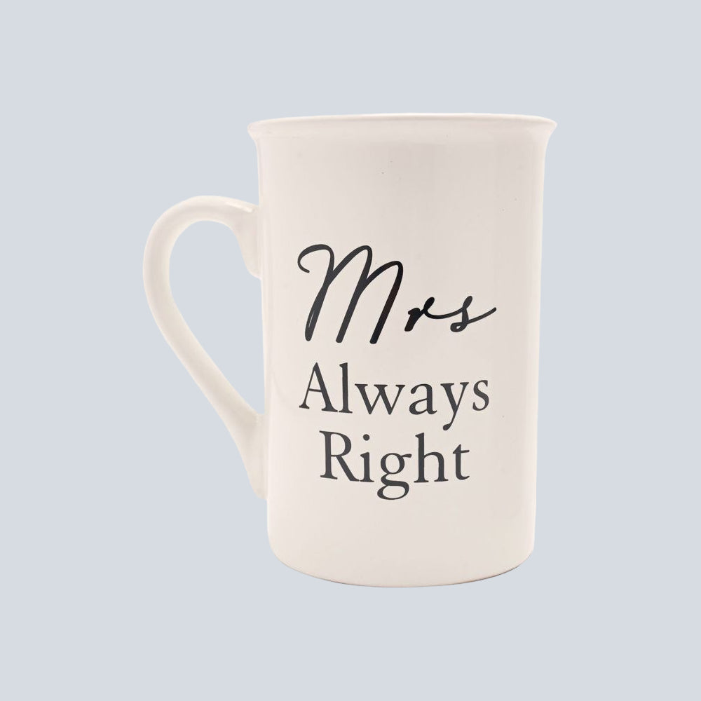 Amore 2 piece Mug Set - Mr. Right  Mrs. Always Right