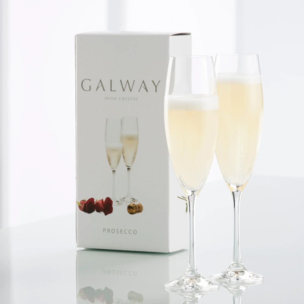 Galway Crystal - Elegance Champagne-Prosecco Glass Pair