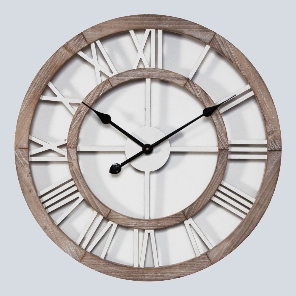 Wall Clock - Shabby Chic Round Cut Out Dial