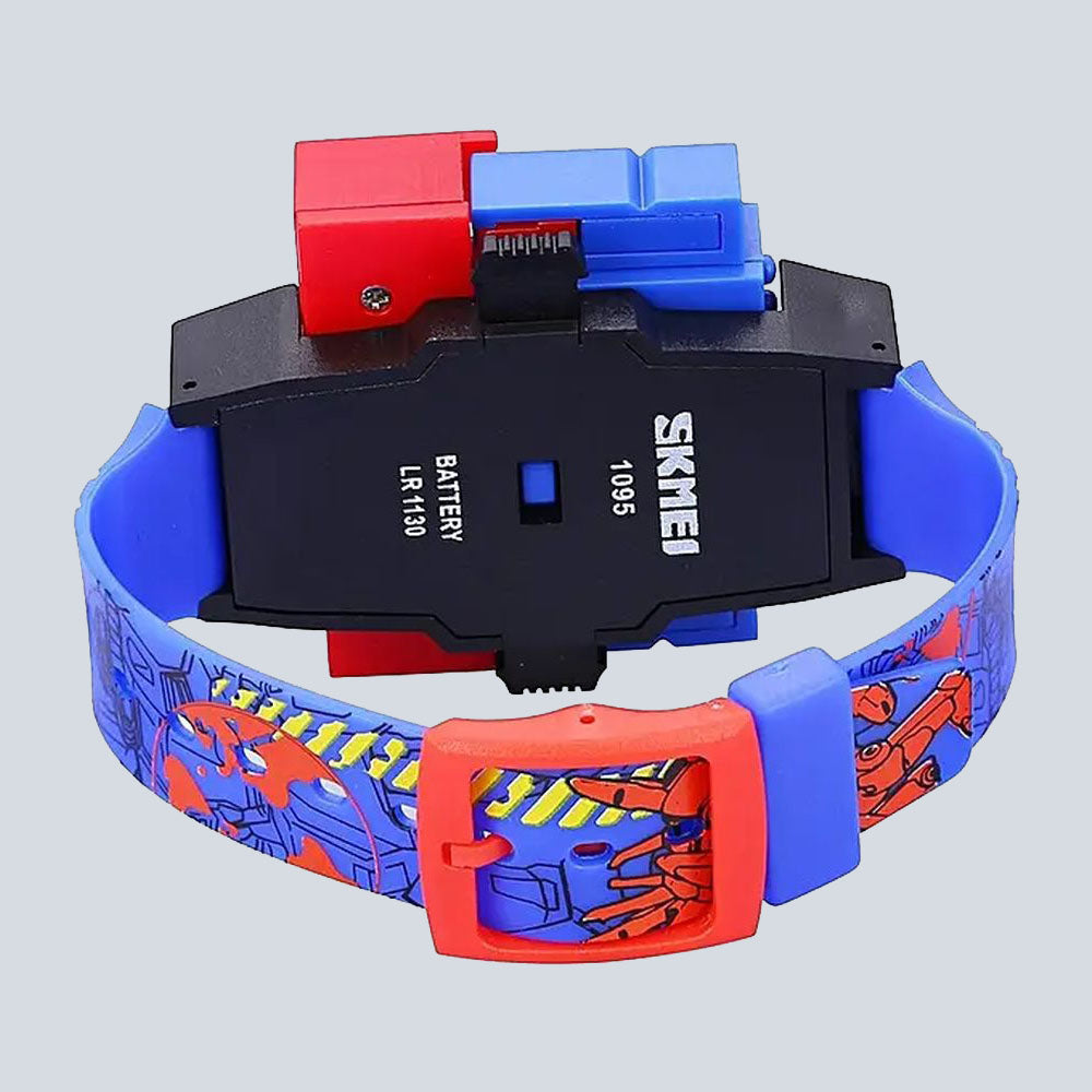 Kids SKMEI 1095 Detachable Robot Transformation Toy Watch Blue 3