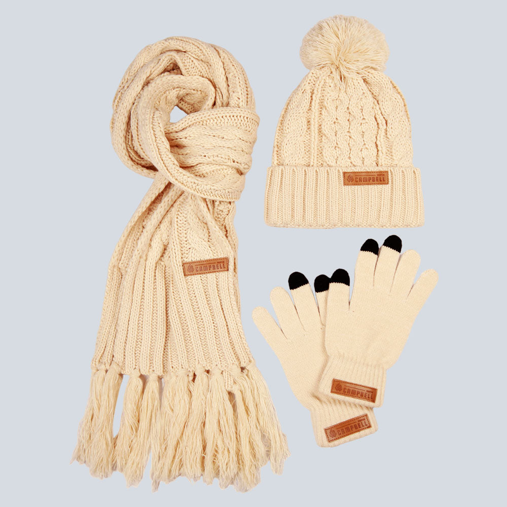 Unisex Campbell Prestige Scarf/Beanie/Glove Set