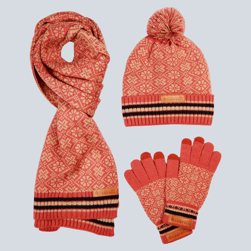 Unisex Campbell Prestige Scarf/Beanie/Glove Set